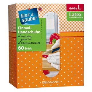 flink & sauber Einmal Handschuhe Gr. L 60 St