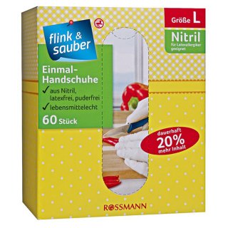 flink & sauber Einmal-Handschuhe Gr. L 60 St