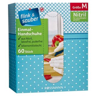 flink & sauber Einmal-Handschuhe Gr. M 60 St