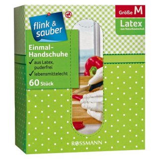 flink & sauber Einmal Handschuhe Gr. M 60 St