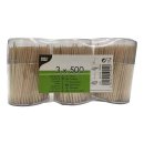 Zahnstocher aus Holz, rund in 6,7 cm Dose (3x500...