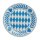 Papstar Teller Pappe Rund Oktoberfest Bayrisch Blau 23cm Durchmesser (10 Stck. Packung)