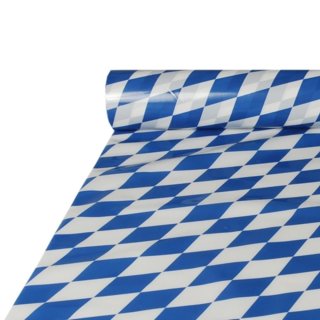 Papstar Tischdecke Folie Bayrisch Blau 20x1m (1 Stck. Packung)