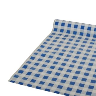 Papstar Tischdecke Folie Karo Blau 50mx80cm (1 Stck. Packung)