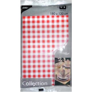 Papstar Tischdecke aus Vlies Soft Selection Rot/Weiss Vichy 120x180cm (1 Stck. Packung)