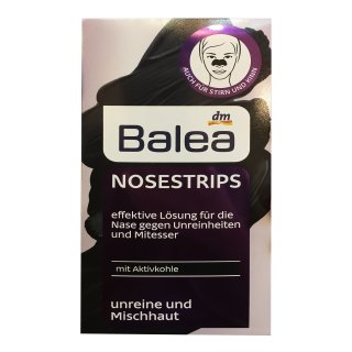 Balea Nosestrips mit Aktivkohle, 3 strips (1er Pack) (1er Pack)