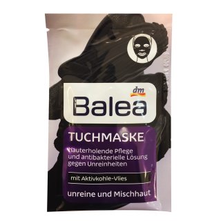 Balea Tuch-Maske mit Aktivkohle-Vlies, 1 St (1er Pack)
