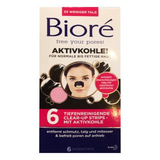 Bioré tiefenreinigende Clear-Up Stripes, 6 St (1er Pack)
