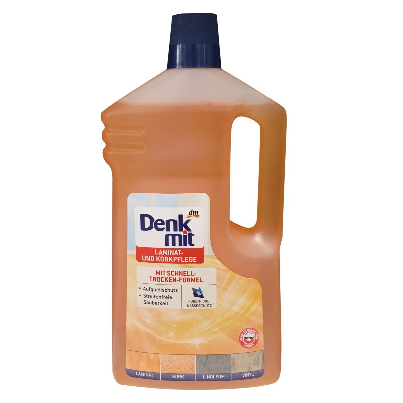 Denkmit Bodenreiniger Laminat- und Korkpflege, 1 l Flasche (1er Pack)