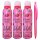 bilou Duschschaum CHERRY KISSES 3er Pack und usy Pinkpen (3 x 200 ml Flasche)