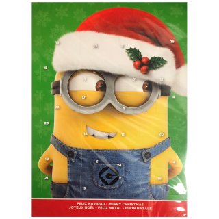 Minions Adventskalender mit Milchschokolade (75g) Motiv: ein Minion