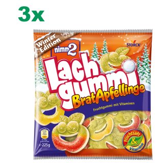 Storck Nimm 2 Lachgummi BratApfellinge Winter Edition 3er Pack (3x 225g Beutel)
