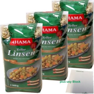 Ahama Linsen Officepack (3x500g) + usy Block