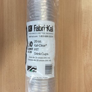 Fabri- kal Drink Cups Plastikbecher Transparent KC20 591ml (50 Stück)