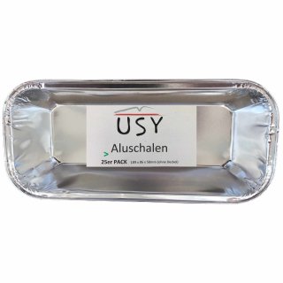 usy Schalen aus Aluminium für Leberkäse/ Bratenschale/ Backschale (25er Set)