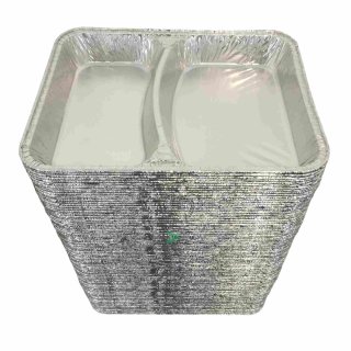 usy Aluschale Menü 2 geteilt ohne Deckel (100Stk)