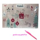 Balea Adventskalender 2018 mit gratis usy Pink Pen (1er Pack)