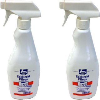Edelstahl-Pflege, 2er Set (2 x 1Liter Sprühflasche)