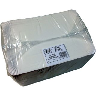 Pappteller, eckig, weiß, ca. 18 x 26 cm, (250 Stück)