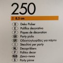 Papstar Deko-Picker 8,5 cm schwarz "Notenschlüssel", (250 Stück)