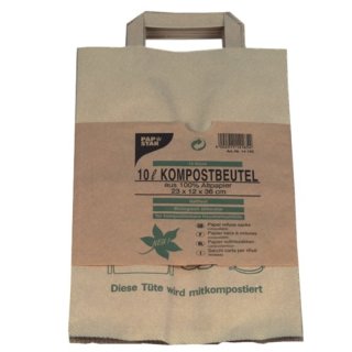 Papstar Kompostbeutel 15 Beutel á 10 L m.Henkel (ca.22x14x28cm)