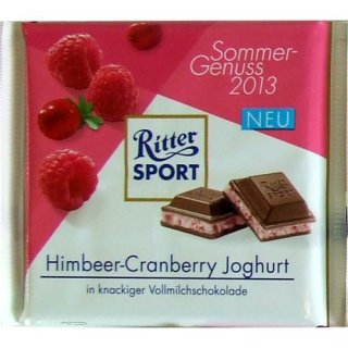 Ritter Sport Sommergenuss 2013 "Himbeer-Cranberry Joghurt" (100g Tafel)