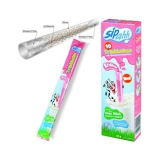 Sipahh Milchtrinkhalm Erdbeergeschmack, 10Stk.