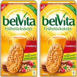 BelVita Frühstückskeks "Cranberry" 12x4 Kekse (48 Stück)