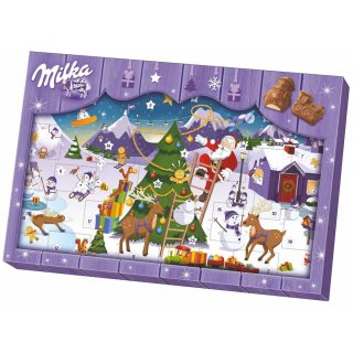 Adventskalender Milka Motiv 1 (auf Schlittschuh) (200g)