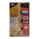 500 Deko-Picker 8 cm "Nationen" Flaggenpicker