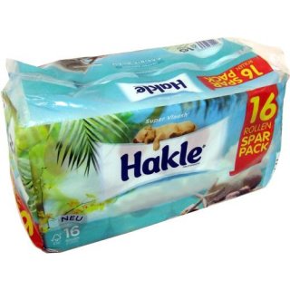 Hakle Super Vlaush Toilettenpapier Limited Edition, 16 x 150 Blatt, 3-Lagig,