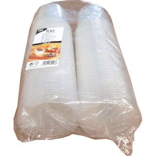 100 Verpackungsbecher, PP rund 500 ml Ø 10,1 cm 10,3 cm transparent