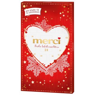 Merci Adventskalender, Merci Petits, Merci Crocant (Motiv:rot, Herz)
