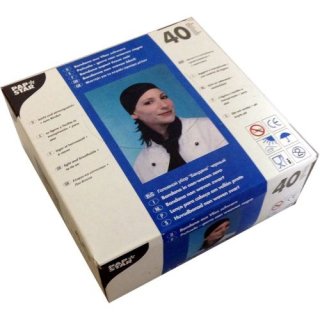 40 Bandana schwarz (moderne Koch-Kopfbedeckung zum Knoten Universalgröße)