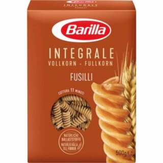 Barilla Integrali Fusilli Vollkorn Nudeln (500g Packung)