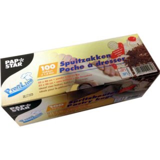 100 Spritzbeutel 1,8 l 46 cm x 23 cm transparent 3-lagig, 80 my