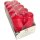 Pappstar 10 Stumpenkerzen (rot)