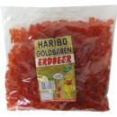 Haribo Goldbären Erdbeer (1kg Beutel Gummibärchen hellrot) sortenrein