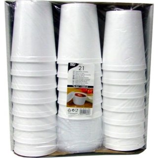 Papstar Suppenschale EPS "to go" mit Deckel, 1L Füllmenge (21 Stck.)