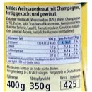 Mildessa Schlemmerkraut, mildes Weinsauerkraut mit Champagner (400g)
