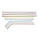 Trinkhalme flexibel, weiß (250stk. 24cm x 5mm)