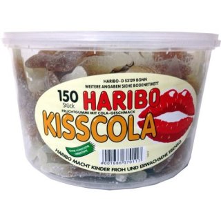 Haribo Kisscola Colaflaschen  (150 Stck. Runddose)