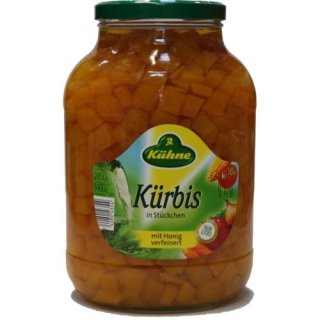 Kühne Kürbis in Stückchen mit Honig verfeinert (2650ml Glas) XXL Gastro Qualität