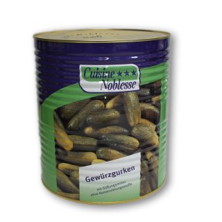 Cuisine Noblesse Grüne, ganze Gewürzgurken in klarem Aufguss 75-80 Stck. (10 Liter Konserve)