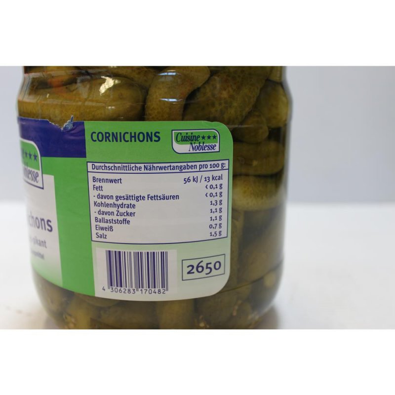 Cuisine Noblesse Pikante Cornichons im Glas (2650ml)