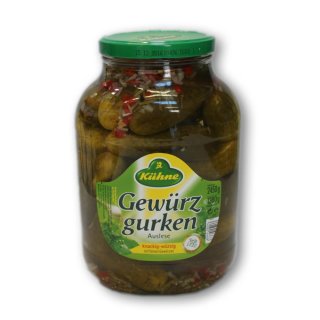 Kühne Gewürzgurken Auslese knackig-würzig (2650ml Glas)