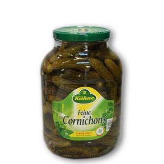 Kühne Cornichons mit Dill und Zwiebeln (2450ml Glas)