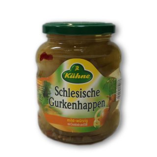 Kühne Schlesische Gurkenhappen (370ml Glas)