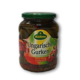 Kühne Ungarische Gurken mit Paprika und Chili (720ml Glas)