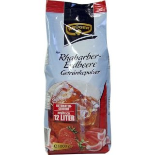 Krüger Rhabarber-Erdbeere Getränkepulver automatengerecht (1kg Beutel)